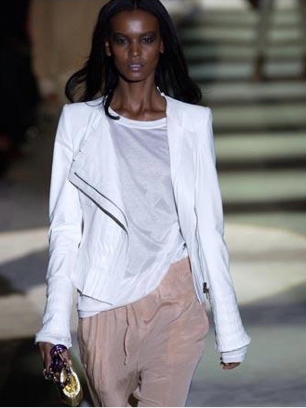 Gucci by Tom Ford SS2004 white leather jacket